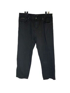 Calvin Klein Jeans Denim Pants Mens 38 Black Straight Leg Cotton Skater Goth